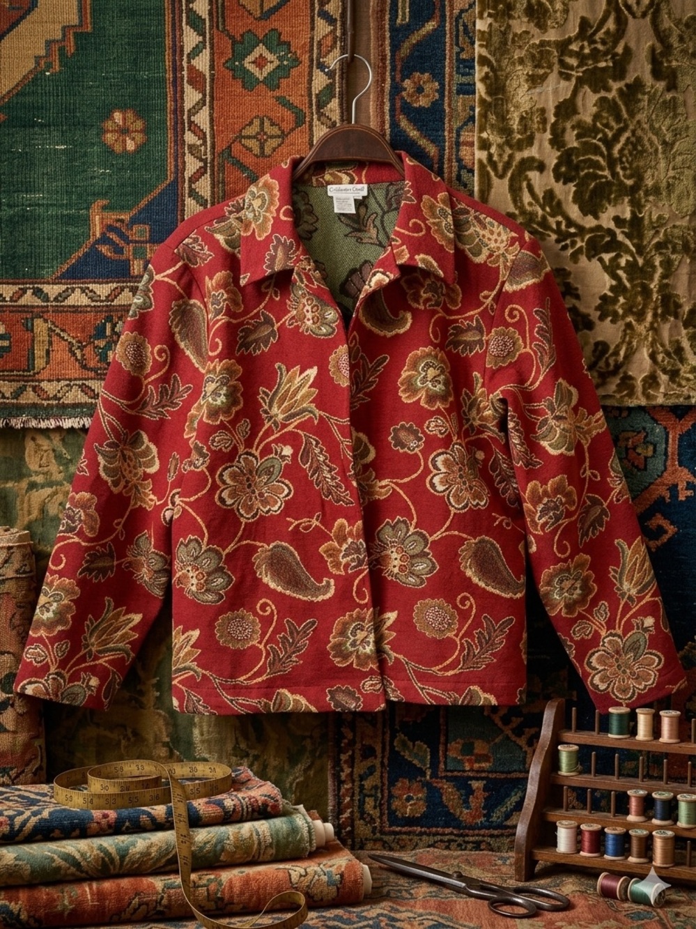 Vintage Classic Red Floral Jacket -